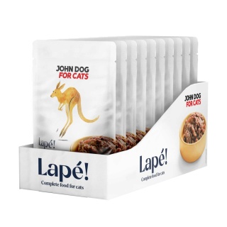 Zestaw 10x100g John Dog for Cats Lape Kangur - monobiałkowa karma mokra dla kota