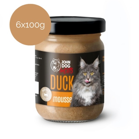 Zestaw 6x100g John Dog for Cats Mousse - mus z kaczki