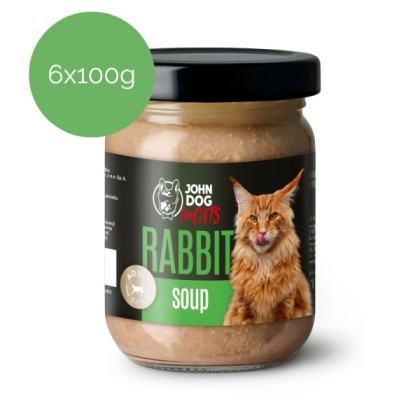 Zestaw 6x100g John Dog for Cats Soup - zupa z królika