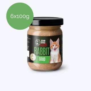 Zestaw 6x100g John Dog for Cats Soup - zupa z królika Kitten dla kociąt