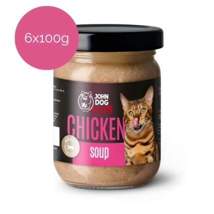 Zestaw 6x100g John Dog for Cats Soup - zupa z kurczaka