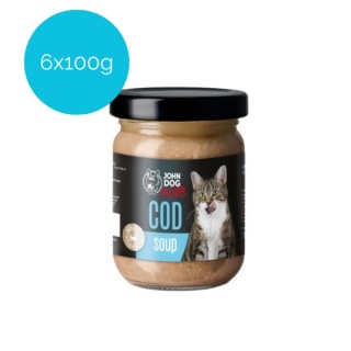 Zestaw 6x100g John Dog for Cats Soup - zupa z dorsza
