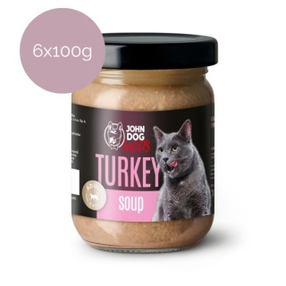 Zestaw 6x100g John Dog for Cats Soup - zupa z indyka