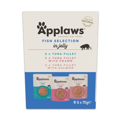 APPLAWS Cat Multipak degustacyjny z rybami w saszetce w galaretce dla kota 6x70g