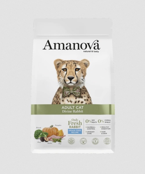 Amanova Cat ADULT Divine Rabbit królik - sucha karma dla kota 1,5kg