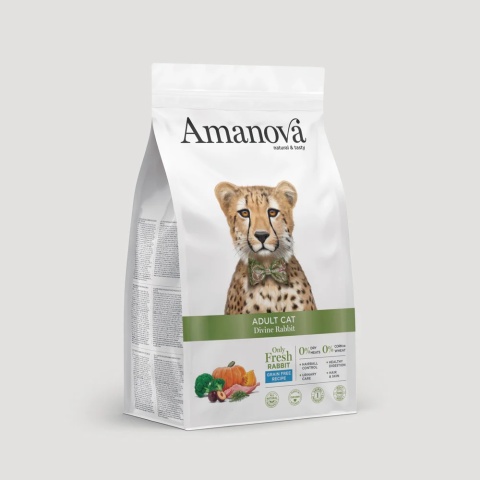 Amanova Cat ADULT Divine Rabbit królik - sucha karma dla kota 1,5kg