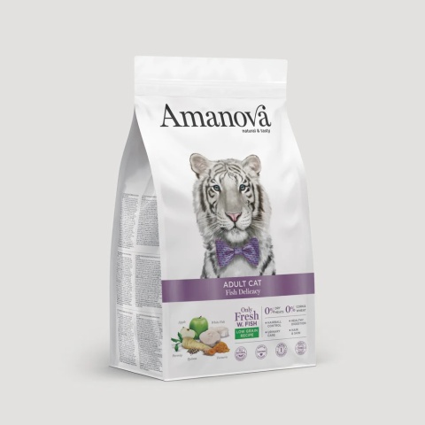 Amanova Cat ADULT Fish Delicacy White Fish biała ryba - sucha karma dla kota 1,5kg