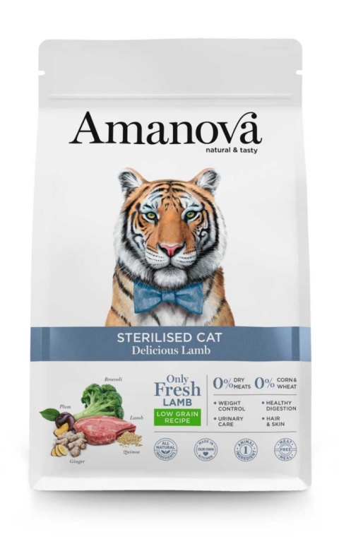 Amanova Cat Sterilised Delicious Lamb jagnięcina - sucha karma dla kota 300g