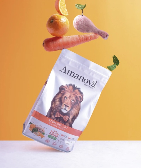Amanova Cat Sterilised Exquisite Chicken kurczak - sucha karma dla kota 300g