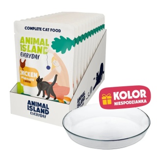 Animal Island Kurczak 12x85g + SZKLANY TALERZYK edycja limitowana
