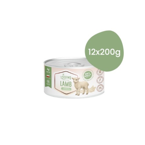 Bemo Cat Lamb 12x200g zestaw - karma mokra dla kota z jagnięciną monoproteina