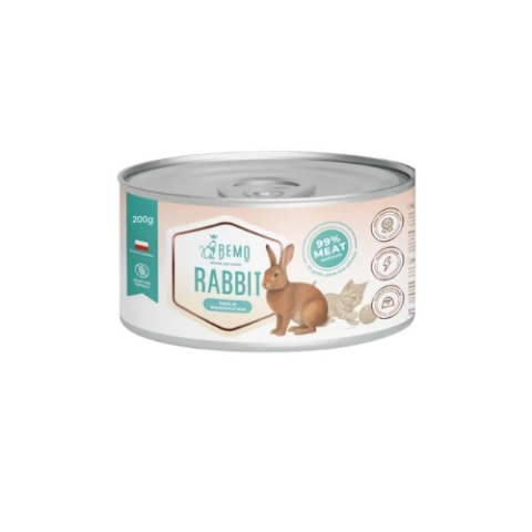 Bemo Cat Rabbit Monoprotein - karma mokra dla kota z królikiem monobiałkowa 200g