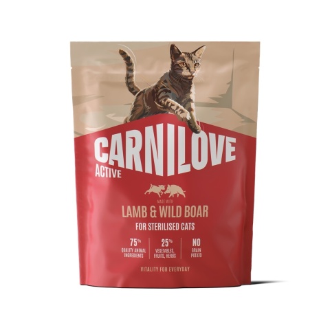 Carnilove Active Jagnięcina i Dzik 400g sucha karma dla kotów dorosłych