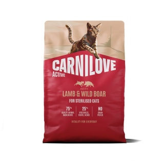 Carnilove Active Jagnięcina i Dzik 2kg sucha karma dla kotów dorosłych