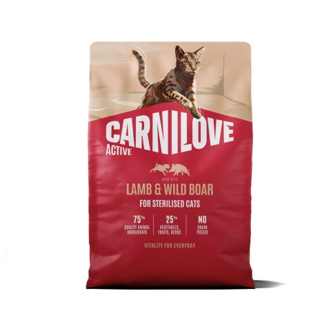 Carnilove Active Jagnięcina i Dzik 2kg sucha karma dla kotów dorosłych