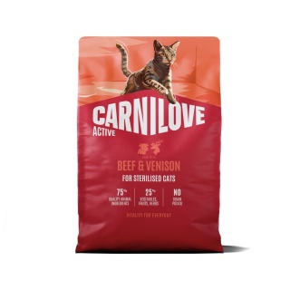 Carnilove Active Wołowina i Dziczyzna 2kg sucha karma dla kotów dorosłych