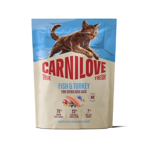 Carnilove True Fresh Ryba i Indyk 400g sucha karma dla kotów dorosłych