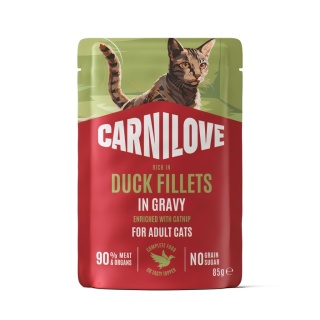 Carnilove Gravy kaczka z kocimiętką filety w sosie - karma mokra dla kota 85g