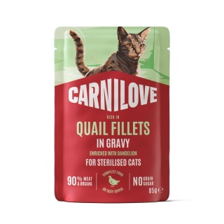 Carnilove Gravy przepiórka z mniszkiem filety w sosie - karma mokra dla kota 85g