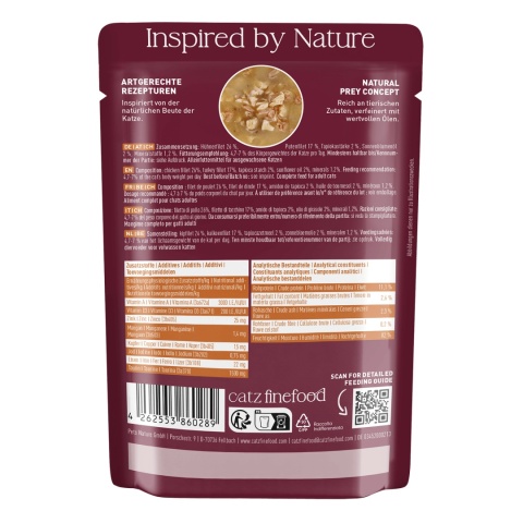 Catz Finefood Feines Filet Kurczak i indyk fileciki w sosie - mokra karma dla kota 85g
