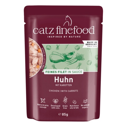 Catz Finefood Feines Filet Kurczak i marchew fileciki w sosie - mokra karma dla kota 85g