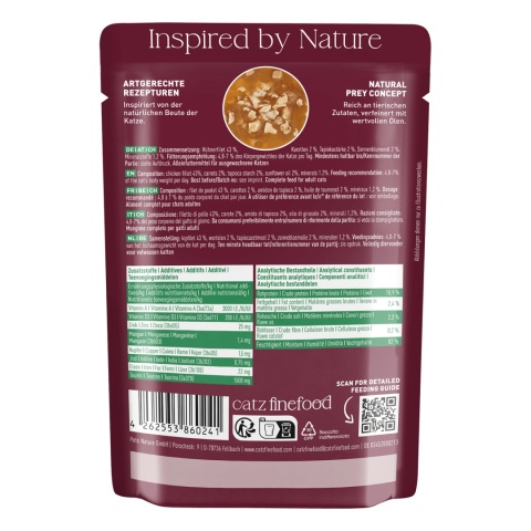Catz Finefood Feines Filet Kurczak i marchew fileciki w sosie - mokra karma dla kota 85g