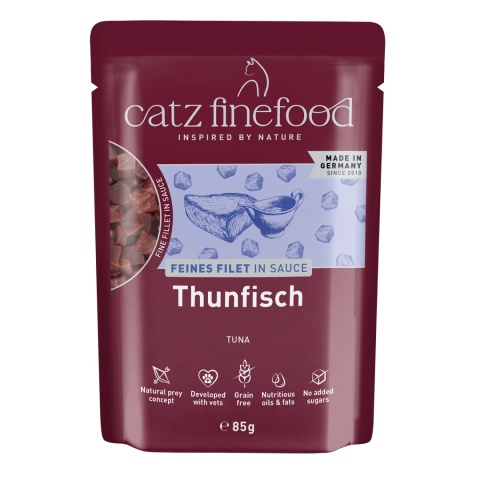Catz Finefood Feines Filet Tuńczyk fileciki w sosie - mokra karma dla kota 85g