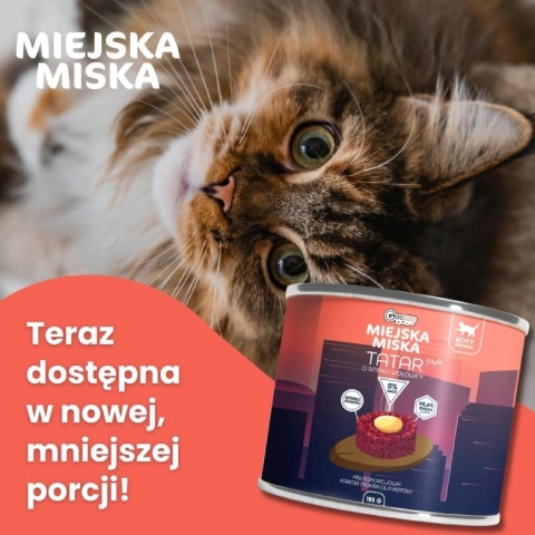 Gaczoo Miejska Miska Tatar Style - indyk i i wołowina karma dla kota 185g