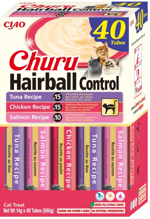 Inaba Cat Churu HAIRBALL CONTROL 40x14g