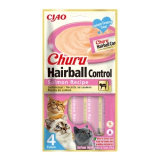 Inaba Churu Hairball Control Salmon łosoś - przysmaki dla kotów 4x14g