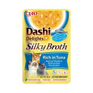 Inaba Dashi Delights Silky Broth Rich in Tuna - karma uzupełniająca dla kota w bulionie 40g
