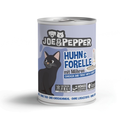 Joe & Pepper Huhn Forelle kurczak i pstrąg z marchewką - mokra karma dla kota 400g