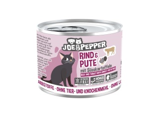 Joe & Pepper Rind Pute wołowina i indyk z batatem - mokra karma dla kota 200g