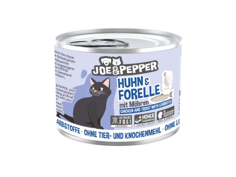 Joe & Pepper Huhn Forelle kurczak i pstrąg z marchewką - mokra karma dla kota 200g