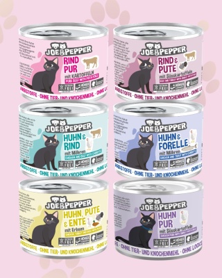 Joe & Pepper zestaw startowy 6x200g - mokra karma dla kota mix smaków
