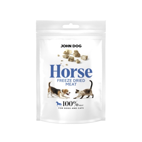John Dog Freeze Dried Konina - liofilizowany monobiałkowy przysmak dla psa i kota 30g