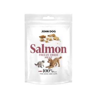 John Dog Freeze Dried Łosoś - liofilizowany monobiałkowy przysmak dla psa i kota 30g