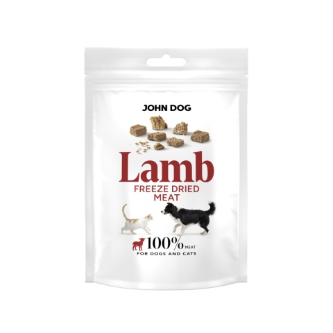 John Dog Freeze Dried Jagnięcina - liofilizowany monobiałkowy przysmak dla psa i kota 30g