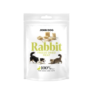 John Dog Freeze Dried Królik - liofilizowany monobiałkowy przysmak dla psa i kota 30g