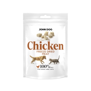 John Dog Freeze Dried Pierś z kurczaka - liofilizowany monobiałkowy przysmak dla psa i kota 30g