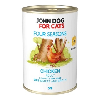 John Dog for Cats Kurczak Four Seasons - monobiałkowa karma mokra dla kota 400g