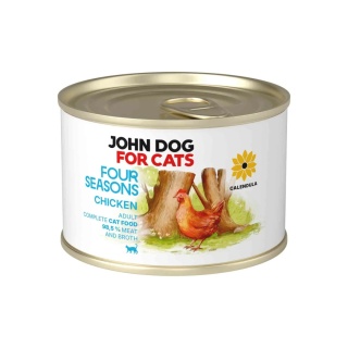 John Dog for Cats Kurczak Four Seasons - monobiałkowa karma mokra dla kota 185g