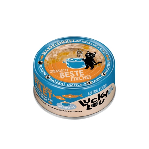 Lucky Lou Extrafood Makrela i dorada w bulionie puszka 70g