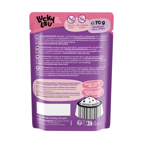 Lucky Lou Extrafood makrela tuńczyk i marchewka w bulionie 70g