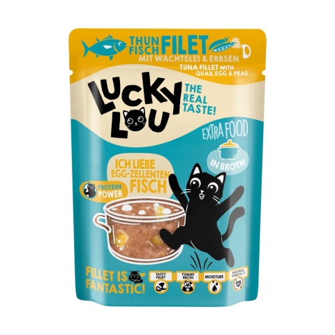 Lucky Lou Extrafood tuńczyk i jajko przepiórki w bulionie 70g