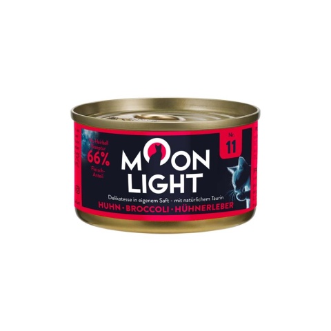 MOONLIGHT DINNER nr 11 - Kurczak brokuł i wątróbka 80g karma dla kota