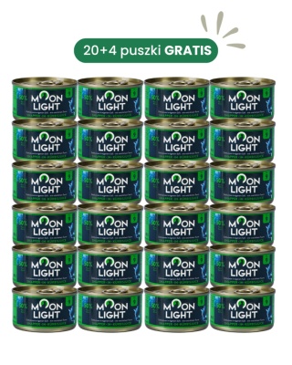MOONLIGHT DINNER nr 9 ZESTAW PROMOCYJNY 20+4 puszki GRATIS - lucjan z dynią 80g