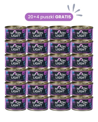 MOONLIGHT DINNER nr 10 ZESTAW PROMOCYJNY 20+4 puszki GRATIS - tuńczyk shirasu 80g