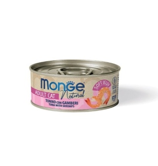 Monge Natural Soft Jelly - Tuńczyk z krewetkami 80g