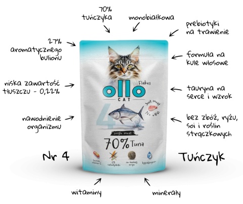 Ollo Cat nr 4 Tuna Tuńczyk - mokra karma dla kota 85g